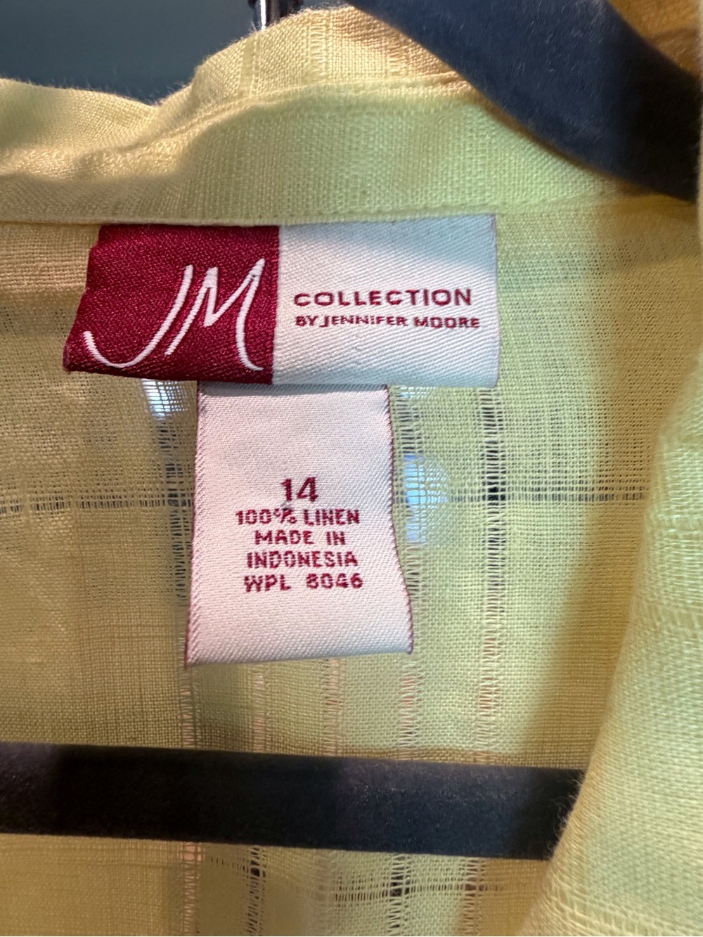 JM Collection Yellow Button-Front Blouse - Picture 3 of 14